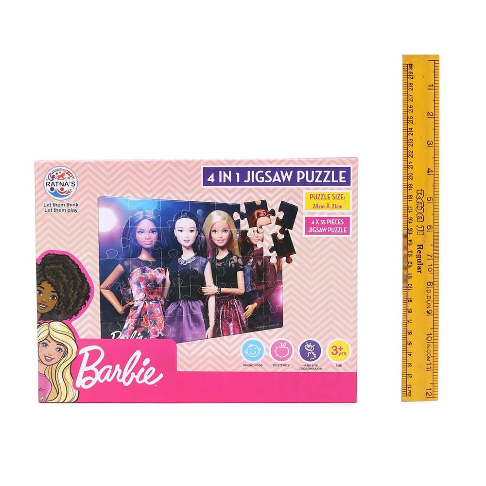 Ratna's Barbie 4 in 1 Jigsaw Puzzle - Tortoyse Innovations LLP Educational Toys 8904114981489