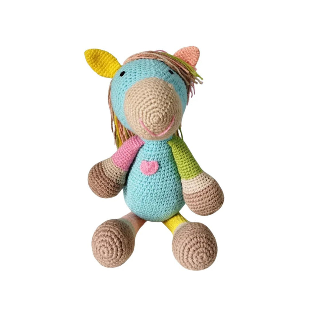 Scout the Horse Crochet Soft Toy | Handmade Kids Gift India - Tortoyse ANIMAL TOYS