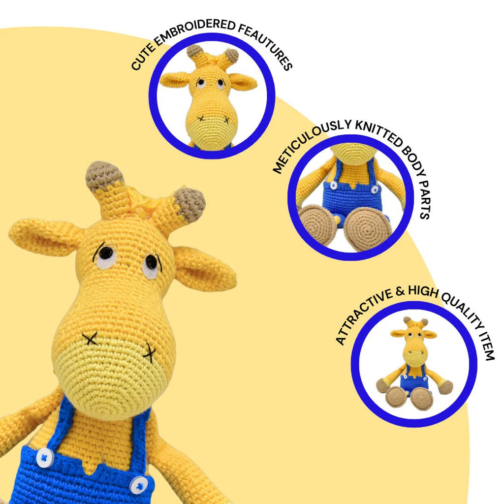 Soft & Cuddly Crochet Giraffe – Alex the Handmade Companion - Tortoyse ANIMAL TOYS