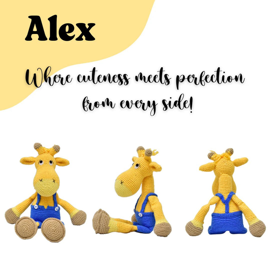 Soft & Cuddly Crochet Giraffe – Alex the Handmade Companion - Tortoyse ANIMAL TOYS