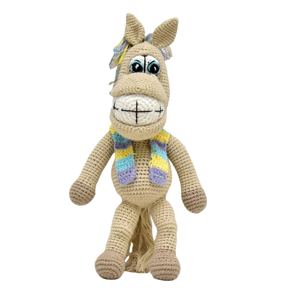 Soft & Cuddly Crocheted Horse – Goofy the Handmade - Tortoyse ANIMAL TOYS