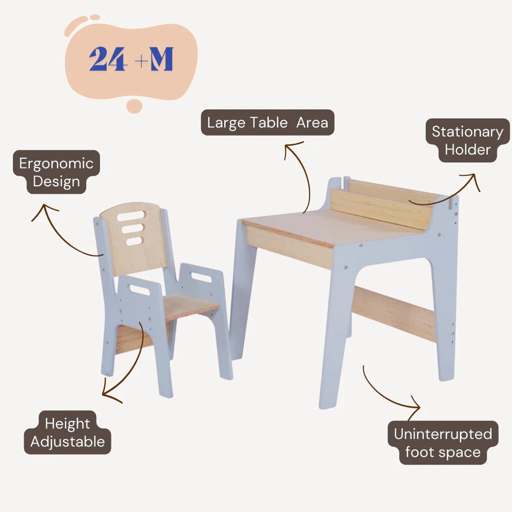 Toddler Study Table & Chair - Tortoyse