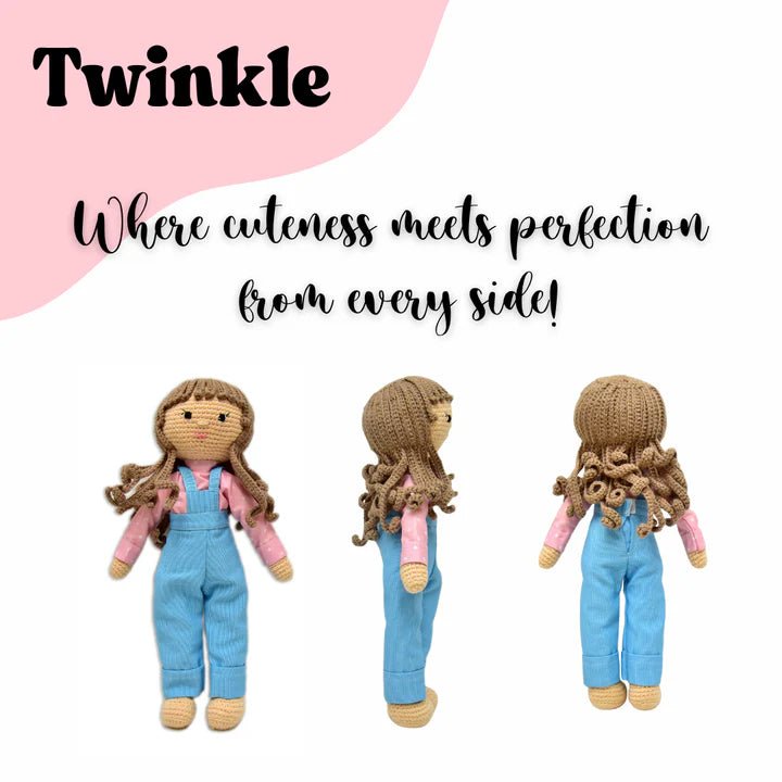 Twinkle the Doll – Charming Handmade Crochet Doll | Unique & Adorable Gift for Kids - Tortoyse Toys