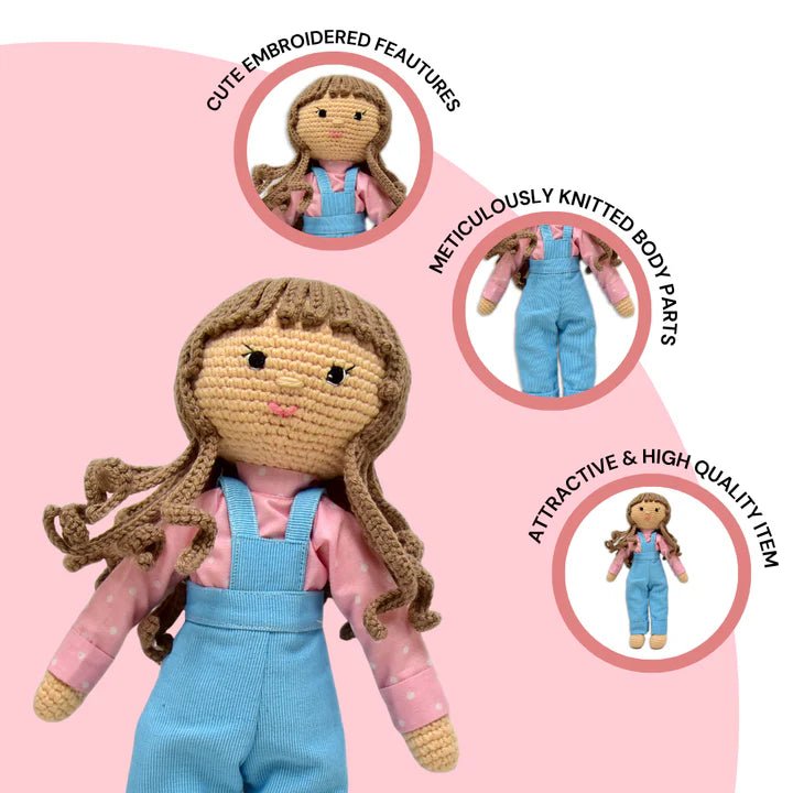 Twinkle the Doll – Charming Handmade Crochet Doll | Unique & Adorable Gift for Kids - Tortoyse Toys
