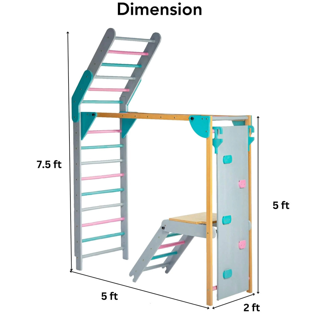 Wall - mounted foldable Jungle Gym - Tortoyse
