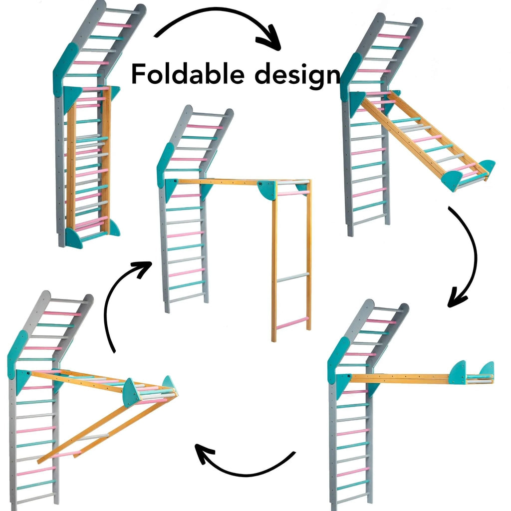 Wall - mounted foldable Jungle Gym - Tortoyse