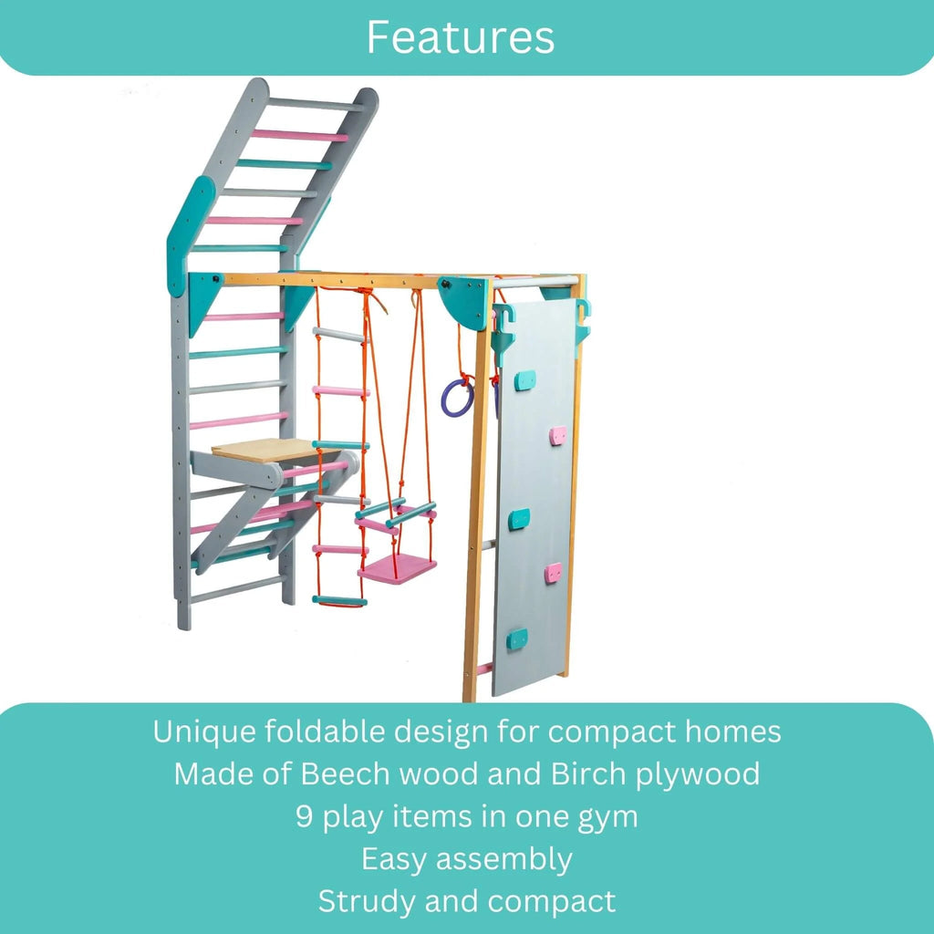 Wall - mounted foldable Jungle Gym - Tortoyse