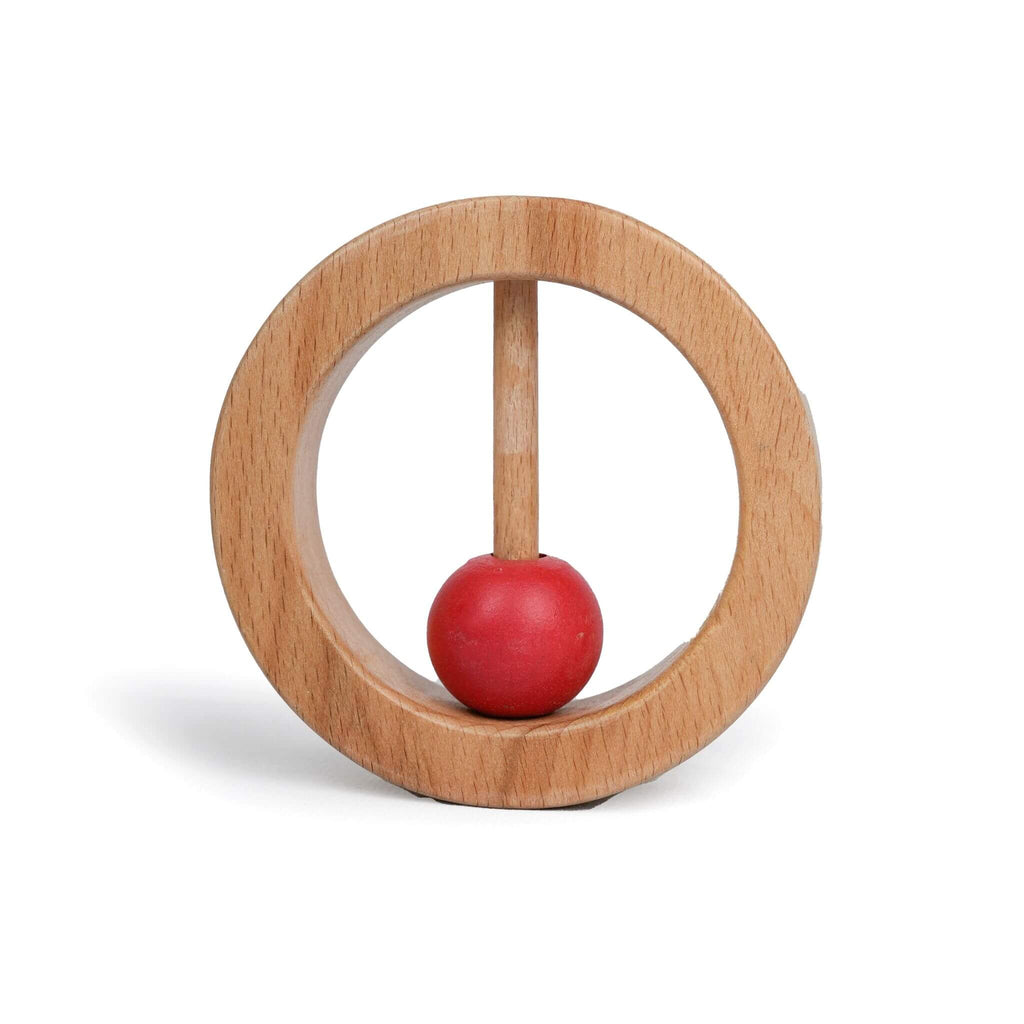 Wooden Circle Rattle - Tortoyse