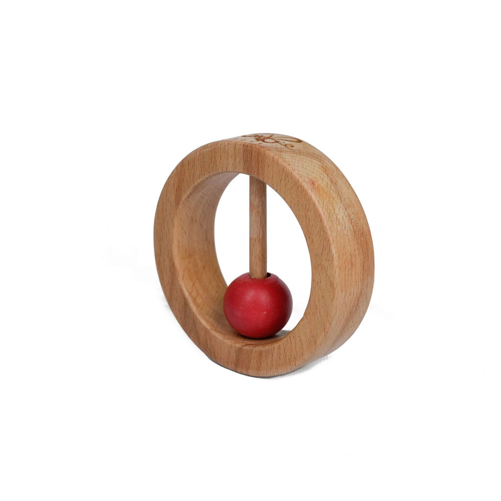 Wooden Circle Rattle - Tortoyse