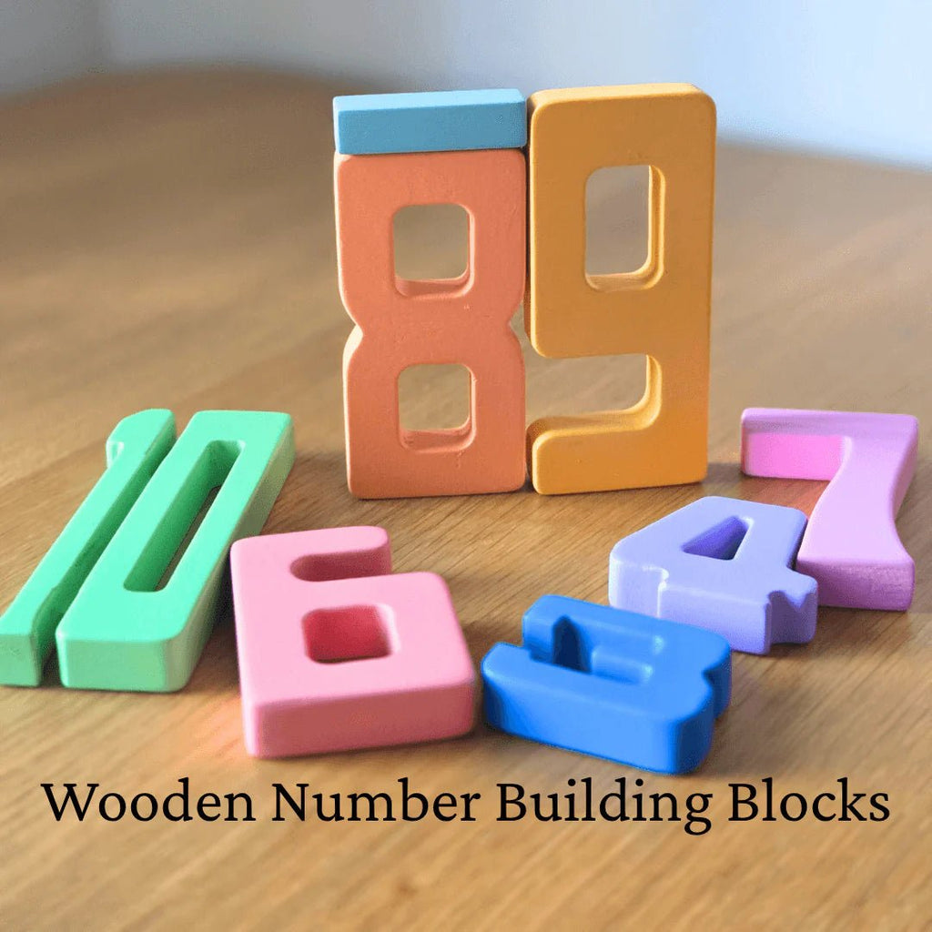 Wooden Number Building Blocks - Tortoyse