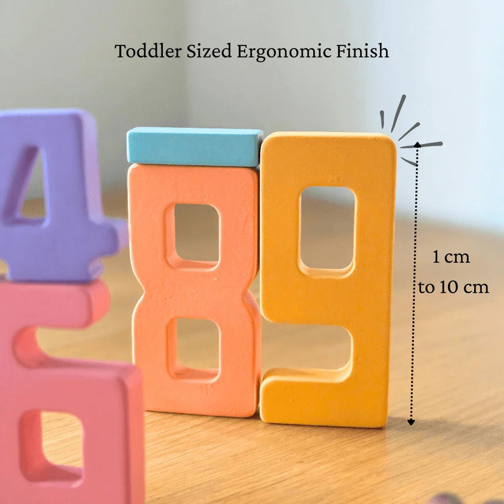 Wooden Number Building Blocks - Tortoyse