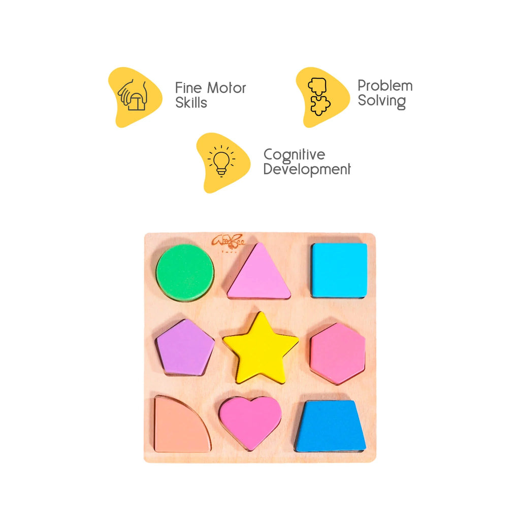 Wooden Shapes Puzzle - Tortoyse