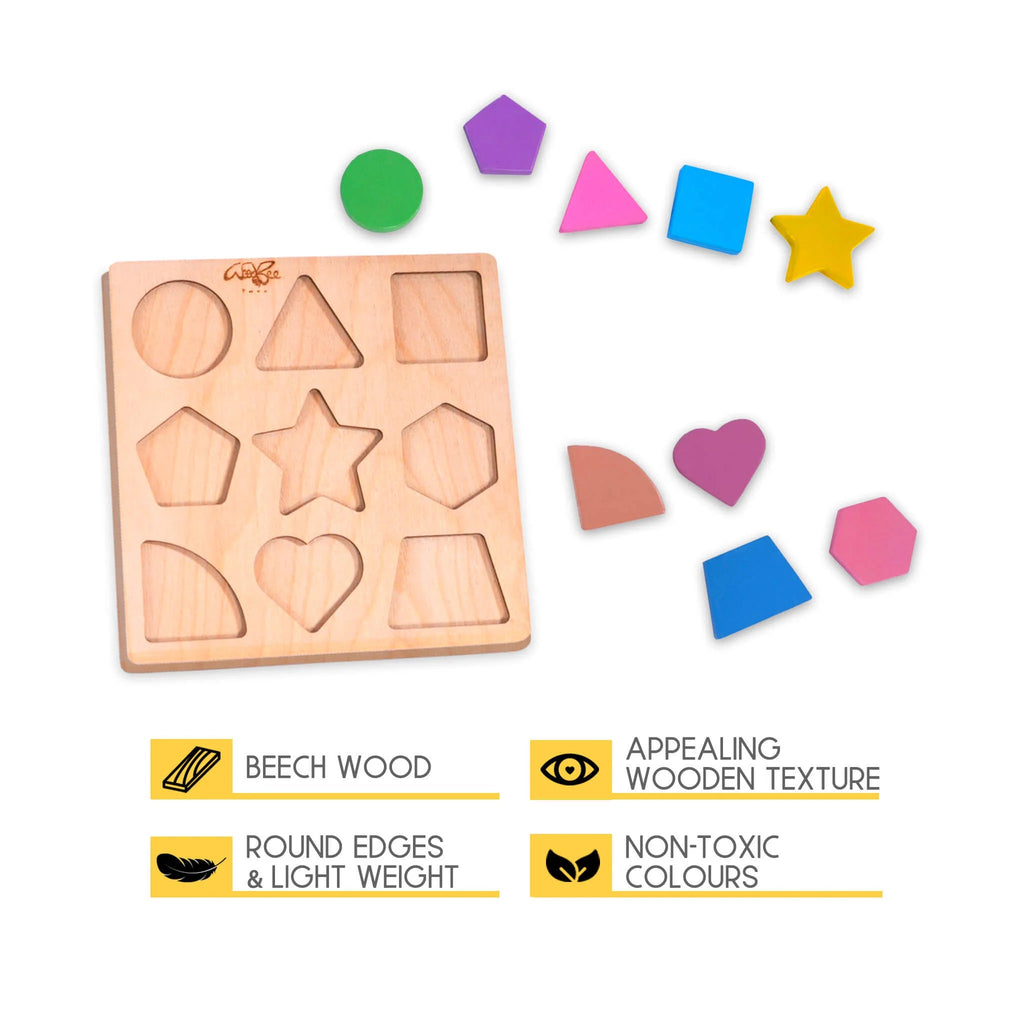 Wooden Shapes Puzzle - Tortoyse