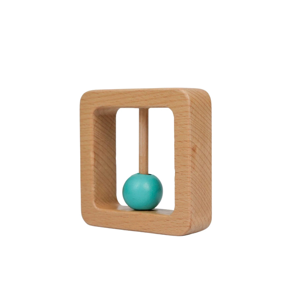 Wooden Square Rattle - Tortoyse