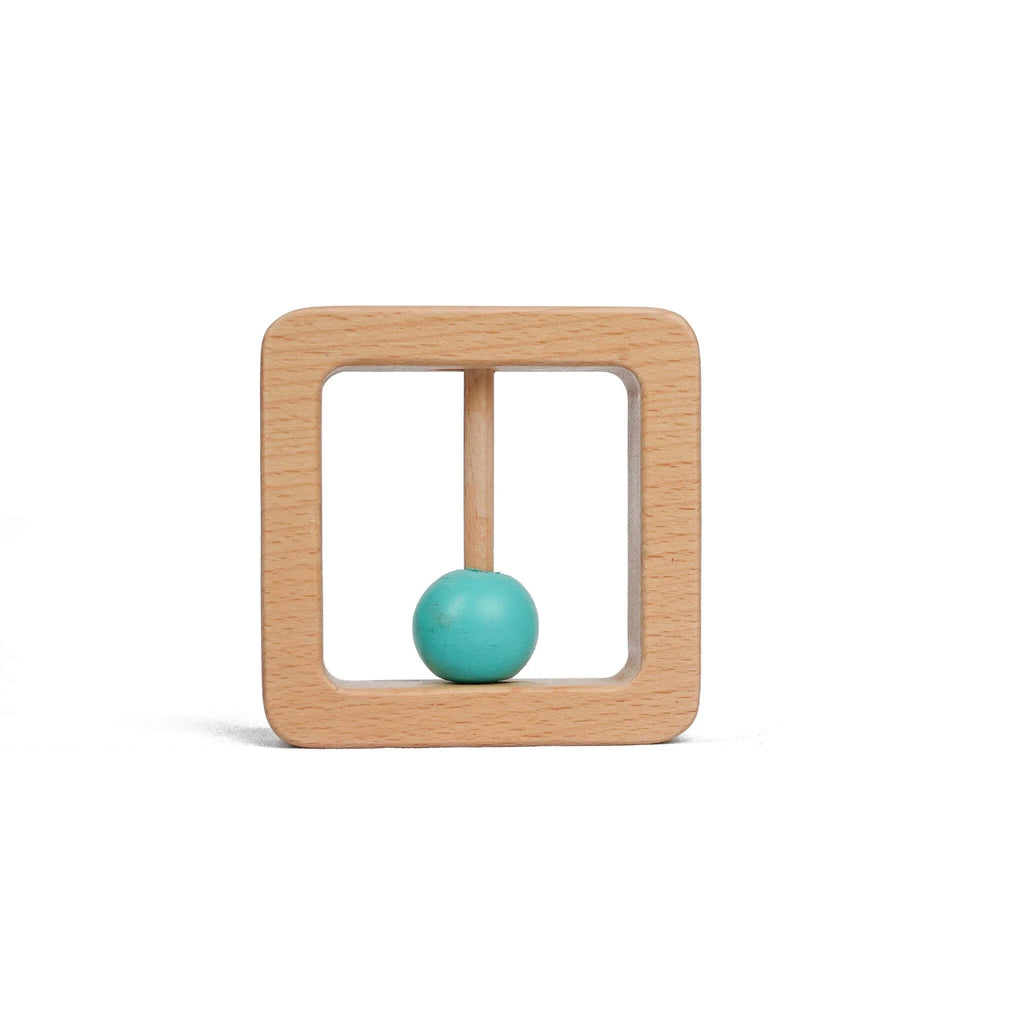 Wooden Square Rattle - Tortoyse