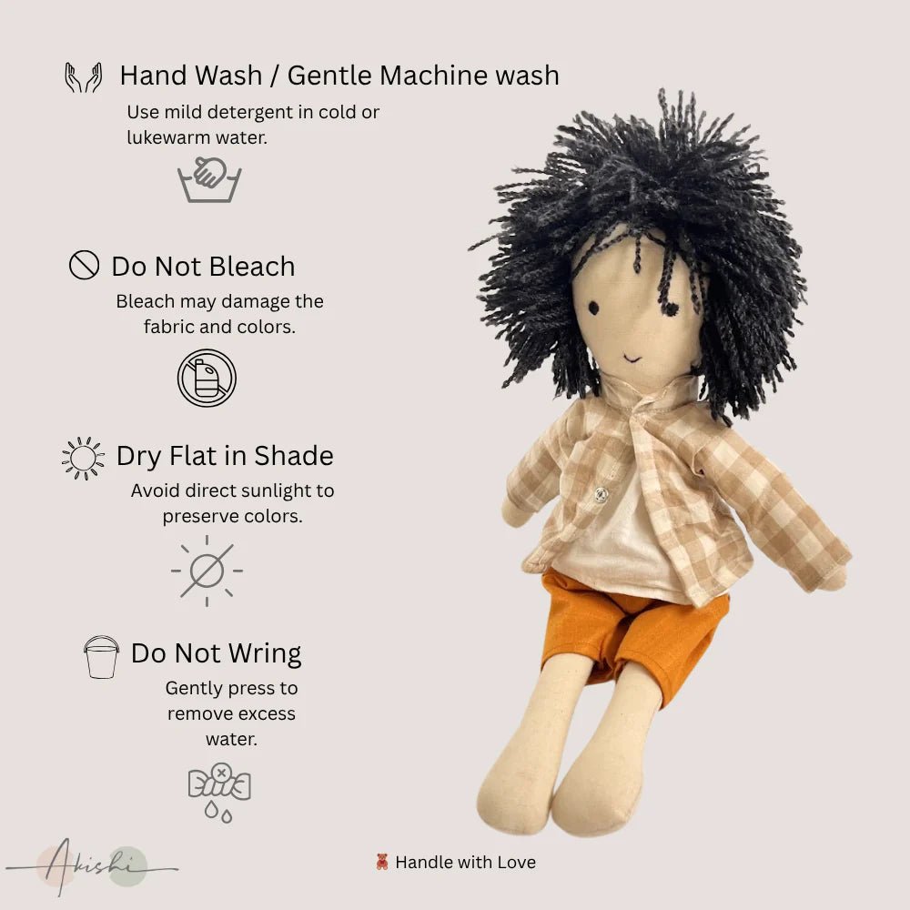 Zeyo – Handmade Cloth Doll for Kids | Soft & Eco - Friendly - Tortoyse