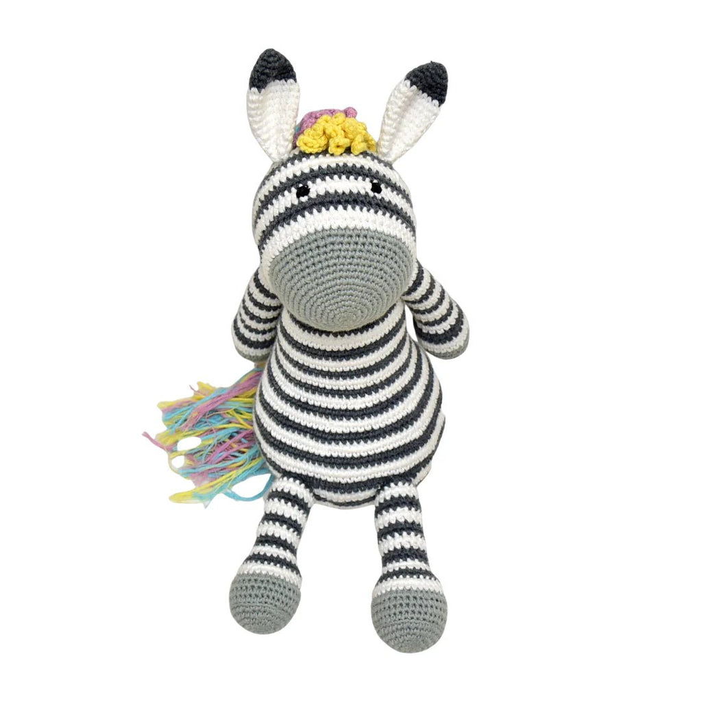 Ziggy the Zebra | Cuddly Handcrafted Crochet Plush - Tortoyse ANIMAL TOYS